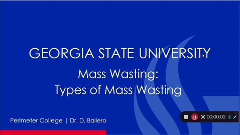 Thumbnail for WATCHME : Types of Mass Wasting
