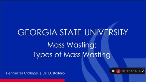 Thumbnail for entry WATCHME : Types of Mass Wasting