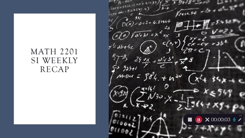 Thumbnail for Math 2201 Week 1 Recap