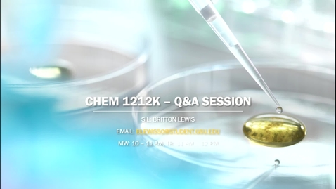 Thumbnail for Chem 1212K Dr. Jiang Week 4 (2/8 - 2/12)