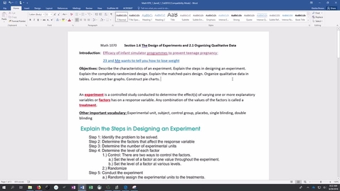 Thumbnail for Video Lecture Sections 1.6 and 2.1 (Fall 2018)