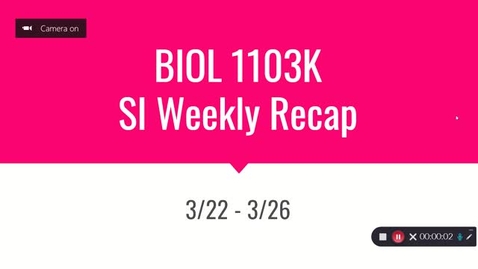 Thumbnail for BIOL 1103K Dr. Blaustein Week 9 (3/22 - 3/26)