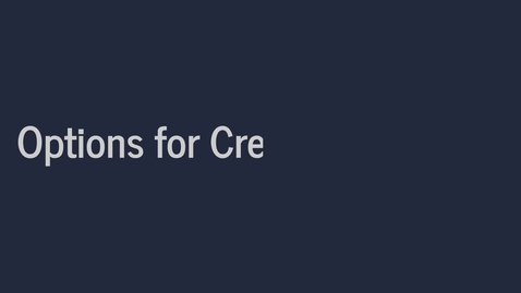 Thumbnail for Options for Creating Captions