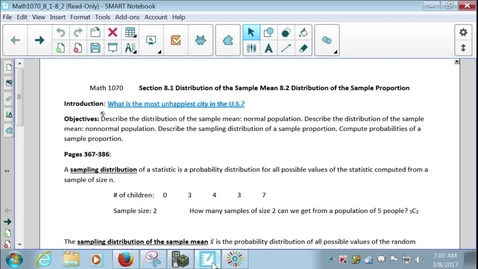 Thumbnail for entry Video Lecture Section 8.1 and 8.2 