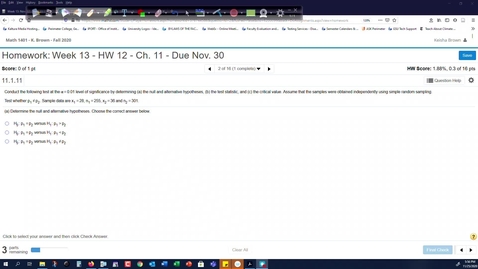 Thumbnail for entry HW 12 Question 2 Problem 11.1.11 (TI only)