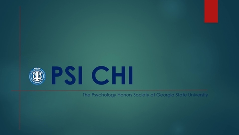 Thumbnail for entry Psi Chi Honors Society