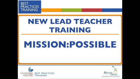 Thumbnail for entry New Lead Teacher Mission Possible 