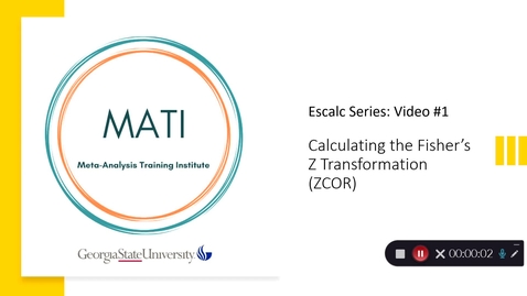 Thumbnail for entry Channel - Clip of Video 5: Calculating the Fisher's Z Transformation - Quiz