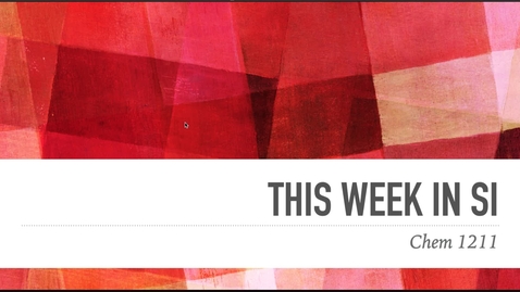 Thumbnail for Chem 1211 - Dr. Wang - Week 11 (11/09 - 11/13)