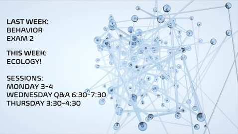 Thumbnail for BIOL 2108 - Dr. Andrews - Week 9 (10/19-10/25)