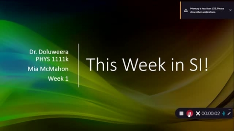 Thumbnail for This Week in SI - Week 1 - Doluweera PHYS 1111