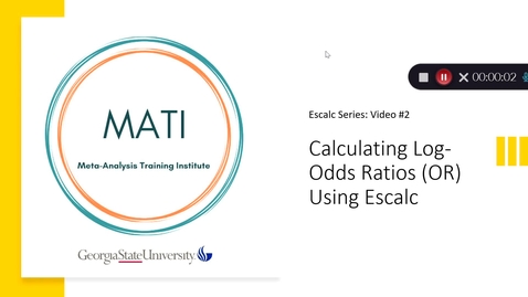 Thumbnail for entry Channel - Clip of Video 6: Calculating the Log-Odds Ratio  - Quiz