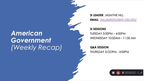 Thumbnail for POLS1101 Weekly Recap (1/19 - 1/21)