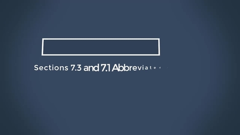Thumbnail for Abbreviated Lecture Sections 7_3 and 7_1