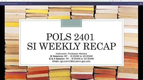 Thumbnail for POLS 2401; Prof. Abilova; Week 5 (02.08 - 02.12)