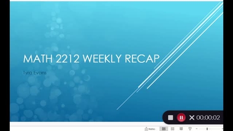 Thumbnail for entry MATH 2212 Prof. Patrick Chikwanda Week 11 (3/28- 4/04)