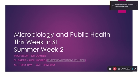 Thumbnail for entry Biol2300  Dr. Joyner Week 2 (6.14-6.18)