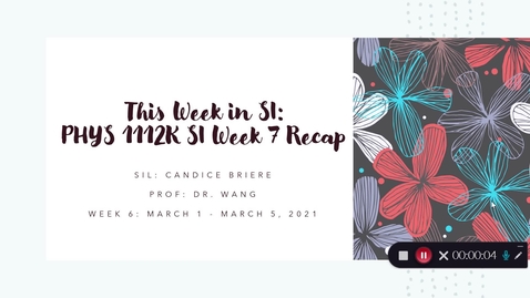Thumbnail for PHYS 1112K Dr. Wang Week 7 (03/01-03/05)