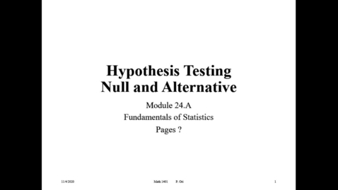 Thumbnail for 24A Null and Alternate Hypothesis (00 20 37)