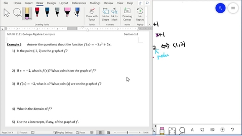 Thumbnail for [MATH 1111] Ch1 Section 1.2 Ex3 &amp; 4