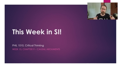 Thumbnail for This Week in SI - PHIL 1010 - David Gray - 04.23.21 (Professors: Steven Guillemette and Steven Falco)