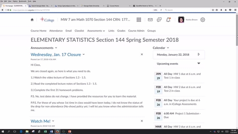 Thumbnail for entry Video Lecture: Sections 1.6 and 2.1