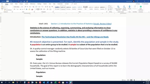 Thumbnail for Video Lecture Section 1.1 - 1.2 (Full) - Spring 2021