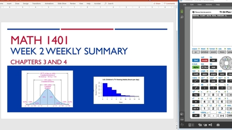 Thumbnail for Week 5 Summary Video Ch. 3 and 4