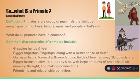 Thumbnail for entry Primate Conservation - Group 6