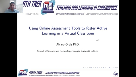 Thumbnail for entry Using Online Assessment Tools to Foster Active Learning in a Virtual Classroom