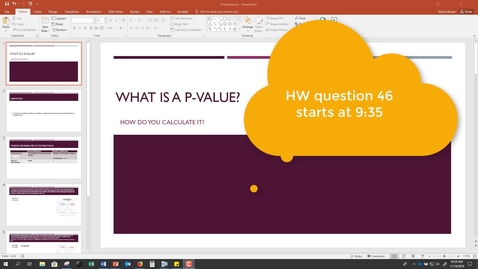 Thumbnail for Understanding the P value - HW question 46