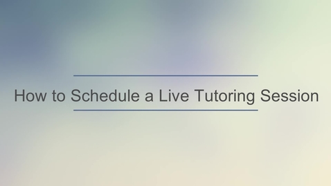 Thumbnail for entry TutorOcean - Schedule a  Session.mp4