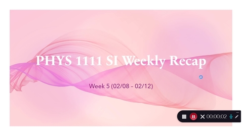 Thumbnail for entry PHYS 1111 Dr. Raghavan Week 5 (02/08 - 02/12)