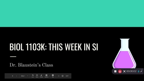 Thumbnail for BIOL 1103K Dr. Blaustein Week 6 (2/22 - 2/26)