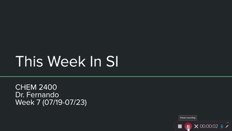 Thumbnail for Chem 2400 Dr Fernando Week 7 (07.19-07.23)