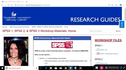 Thumbnail for SPSS 1 Workshop
