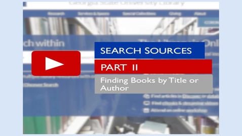 Thumbnail for Search Sources -- Part II -- Finding Specific Items with GILFind