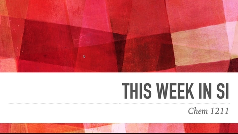 Thumbnail for Chem 1211 - Dr. Wang - Week 7 (11/12 - 11/16)