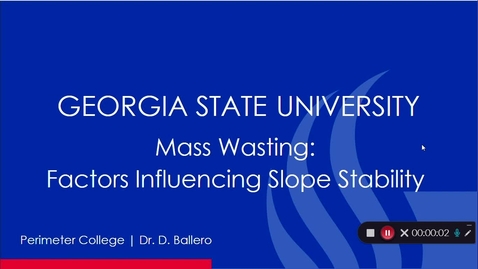 Thumbnail for entry WATCHME : Mass Wasting Slope Stability