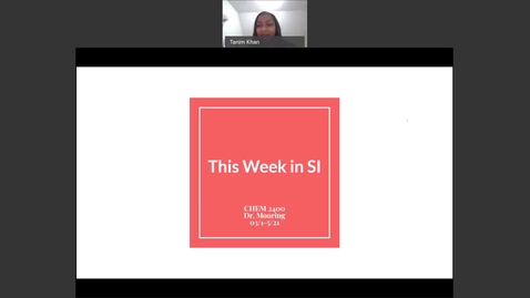 Thumbnail for CHEM 2400 Dr. Mooring Week 7(3/1-5/21)