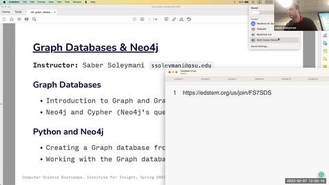Thumbnail for entry Graph Databases&amp;Neo4J.Saber.2.07.23.mp4