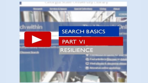 Thumbnail for Search Basics -- Part VI -- Resilience