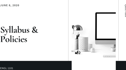 Thumbnail for Syllabus and Policies