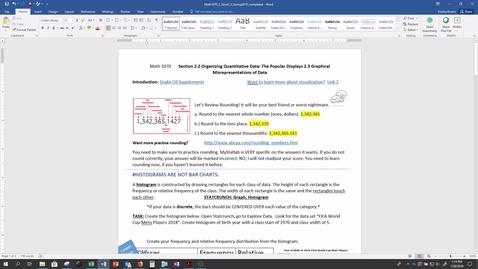 Thumbnail for entry Video Lecture Sections 2.2-2.3 (Abbreviated Spring 2019)