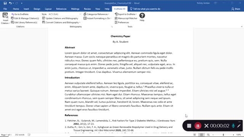 Thumbnail for EndNote in Word