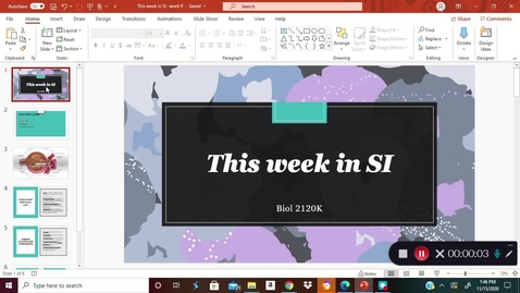 Thumbnail for Biol 2120K- Dr Ediger- Week 11-  (11-15-2020)