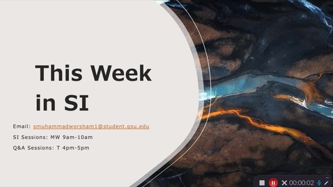 Thumbnail for CHEM 1212K Dr. Mariani Week 1 (1/17 - 1/22)