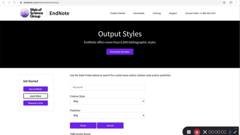 Thumbnail for EndNote: Installing ACS Style
