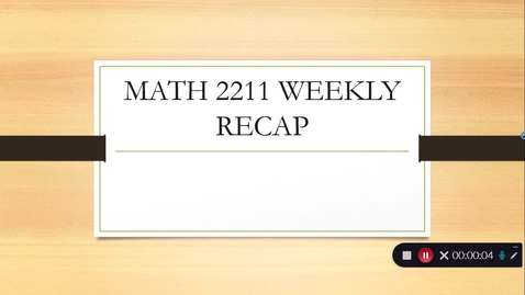 Thumbnail for MATH 2211 Dr. Subedi Week 1 (1/18-10/24)