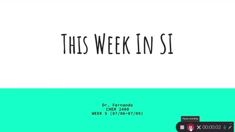 Thumbnail for CHEM 2400 Dr. Fernando Week 5 (07/06-07/09)